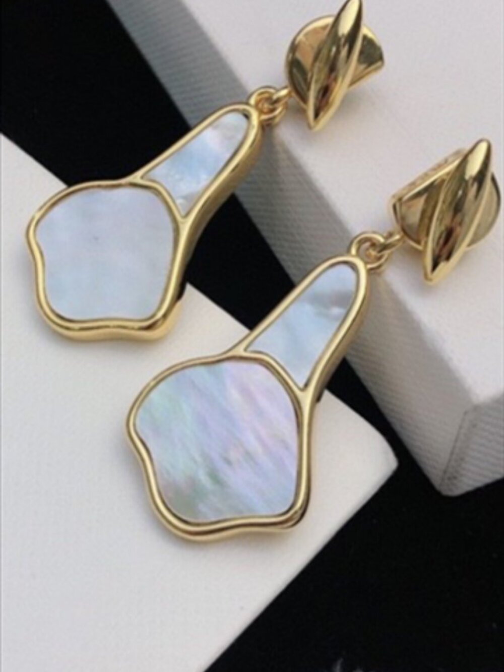 🍐LOEWE White Mother-of-Pear Gourd Earrings✨